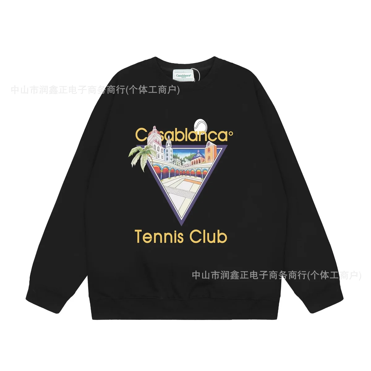Casablanca Casablanca Tennis Club Black Hoodie Black - 1