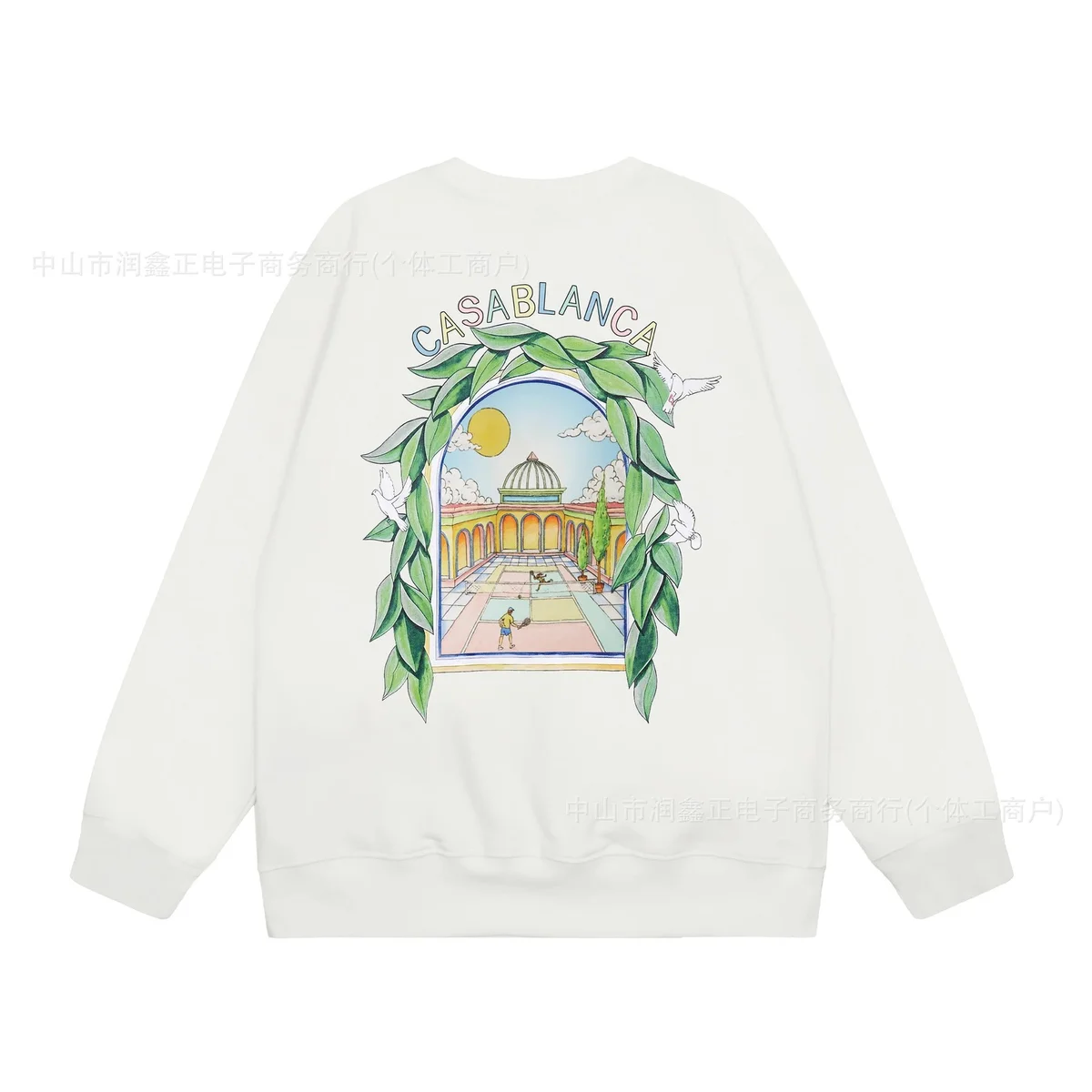 Casablanca Casablanca Tennis Club White Graphic Sweatshirt White - 1