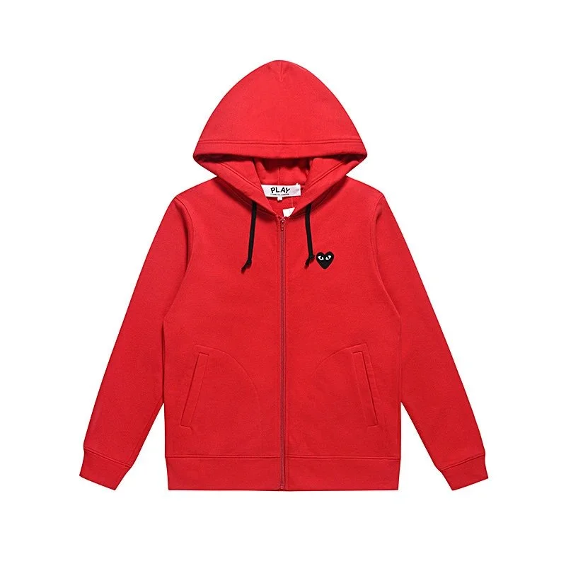Comme des Garçons Comme des Garçons Play Zip-Up Hoodie Red Black Heart Red - 1