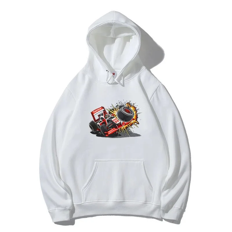 Other White F1 Car Hoodie Sweatshirt White - 1