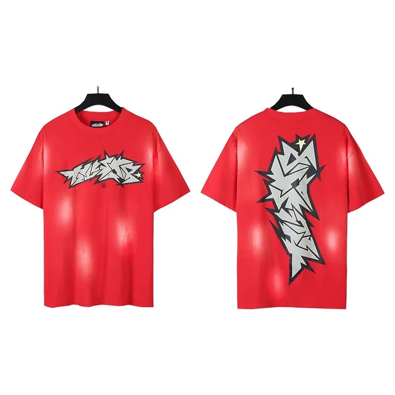 Other Unisex Red '657 Washed Red' Graphic T-Shirt Red - 1