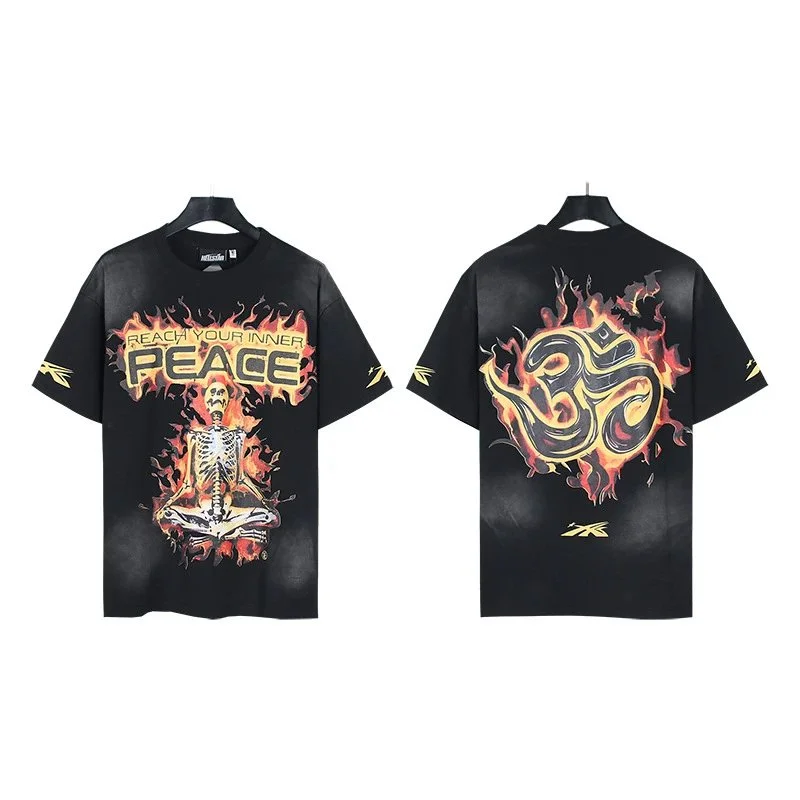 Reebok Reebok Reach Your Inner Peace T-Shirt 653 Washed Black Black - 1