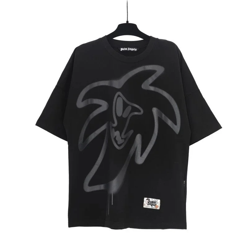 Palm Angels Palm Angels Track Oversized Black T-Shirt Black - 1