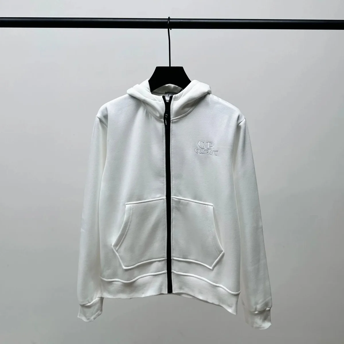 CP Company CP Company Goggle White Zip-Up Hoodie White - 1
