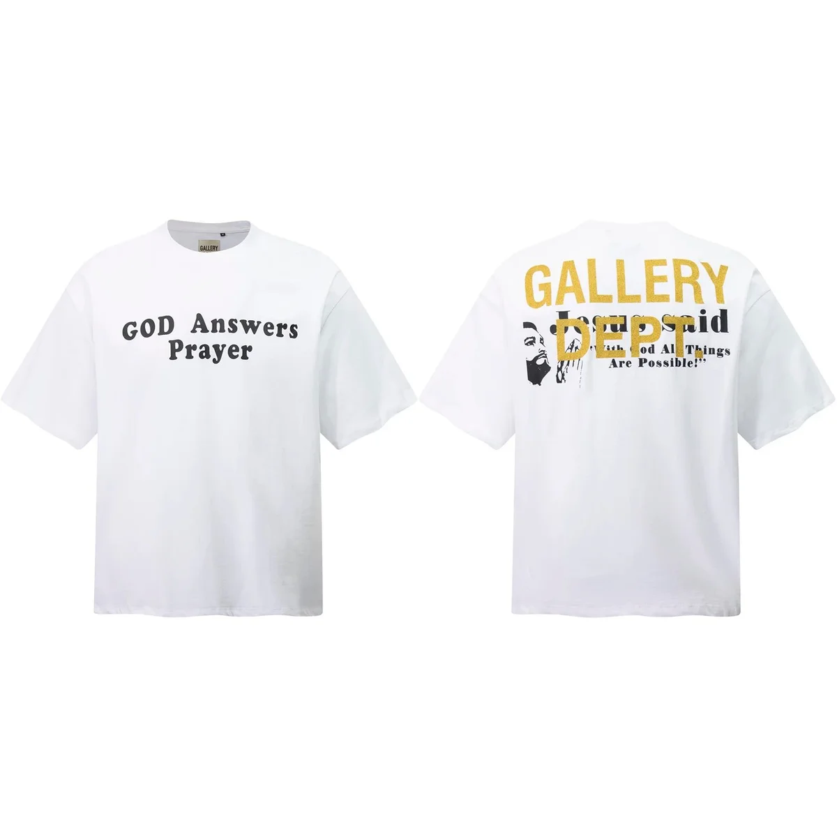 Gallery Dept. Gallery Dept. God Answers Prayer White T-Shirt White - 1