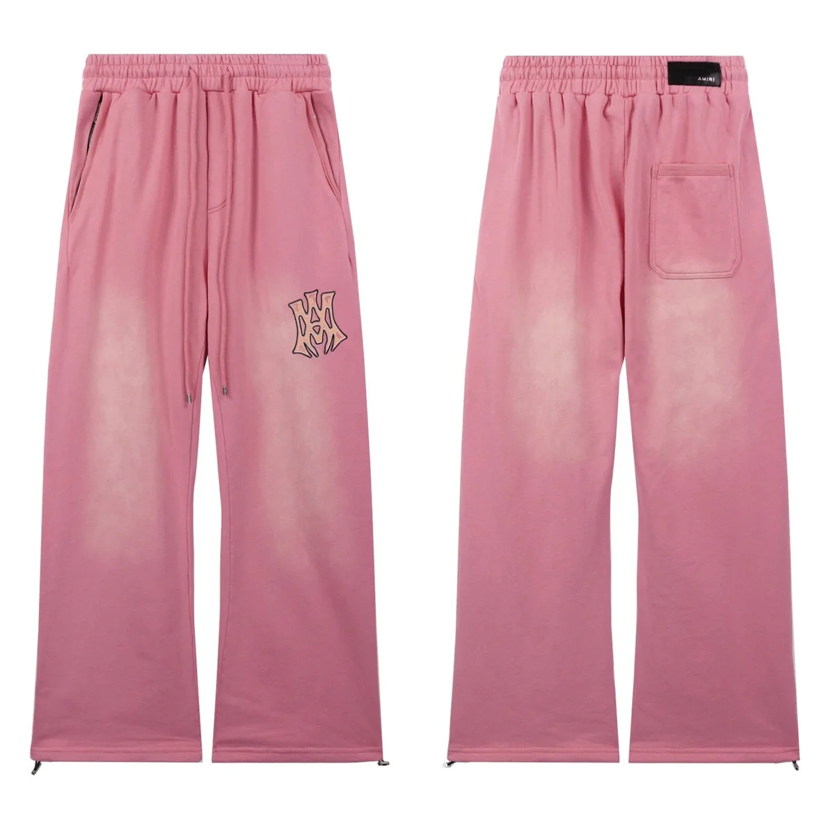 Amiri Amiri Pink '8205 Blush' Wide Leg Sweatpants Pink - 1