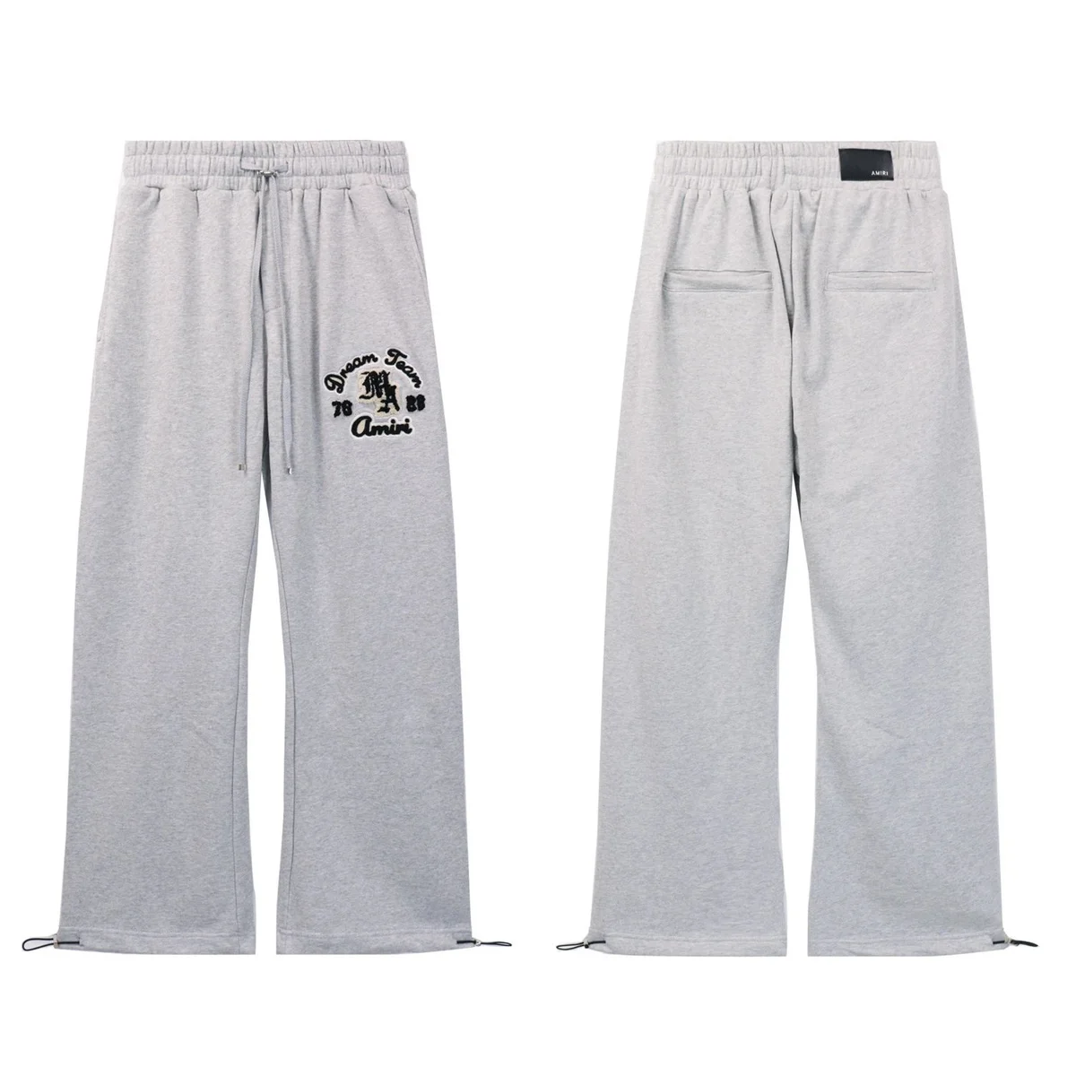 Amiri Amiri Dream Team Grey Wide Leg Sweatpants Grey - 1
