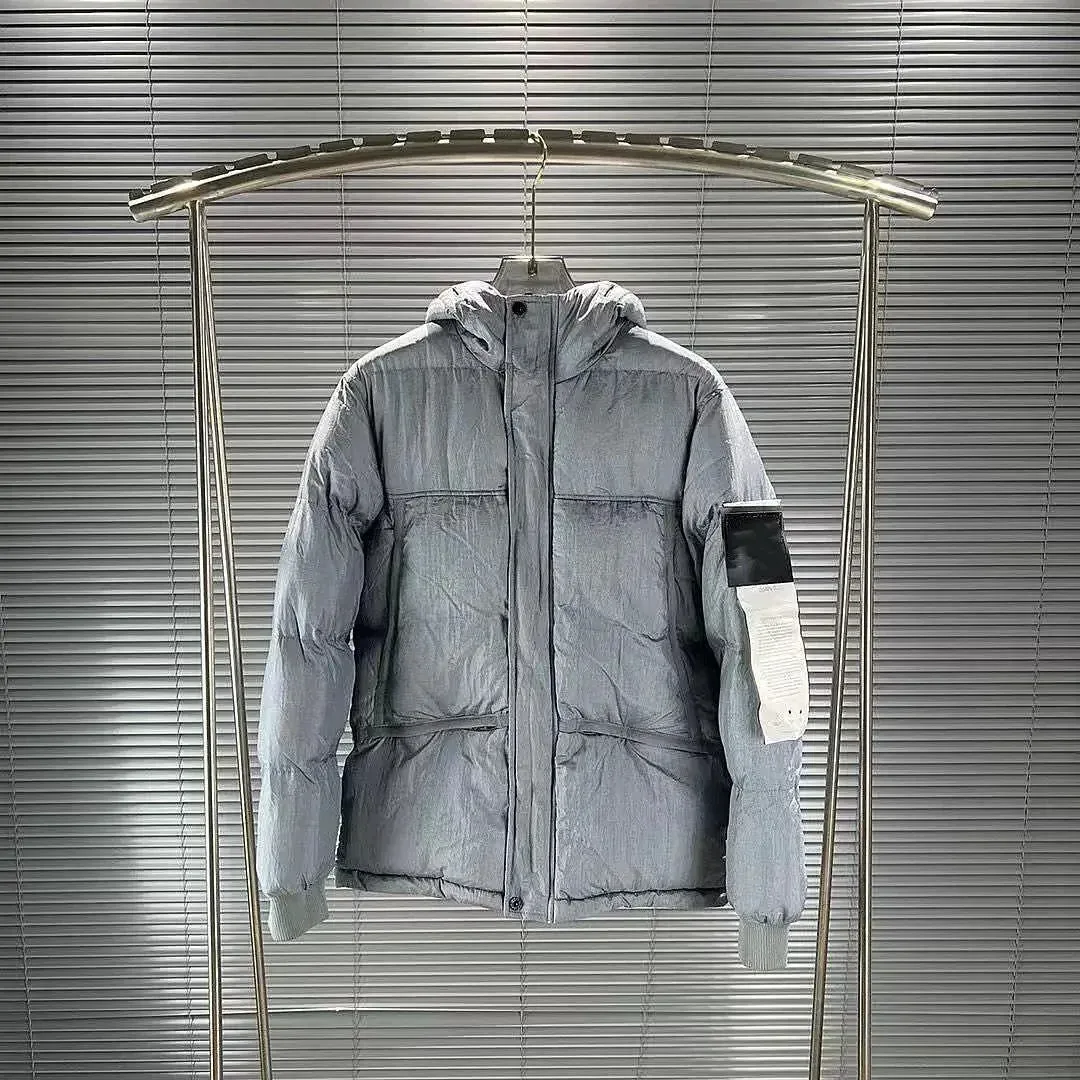 Stone Island Stone Island Shadow Project Light Grey Hooded Puffer Jacket Grey - 1