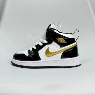Jordan Nike Air Jordan 1 Mid Black Gold Sneakers Black - 1