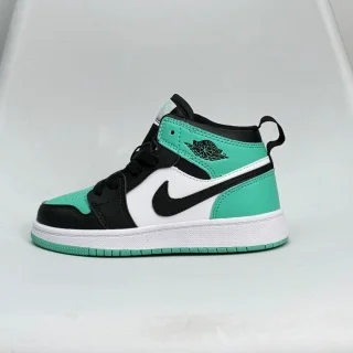 Jordan Nike Air Jordan 1 Mid Black/Turquoise Sneakers Black - 1