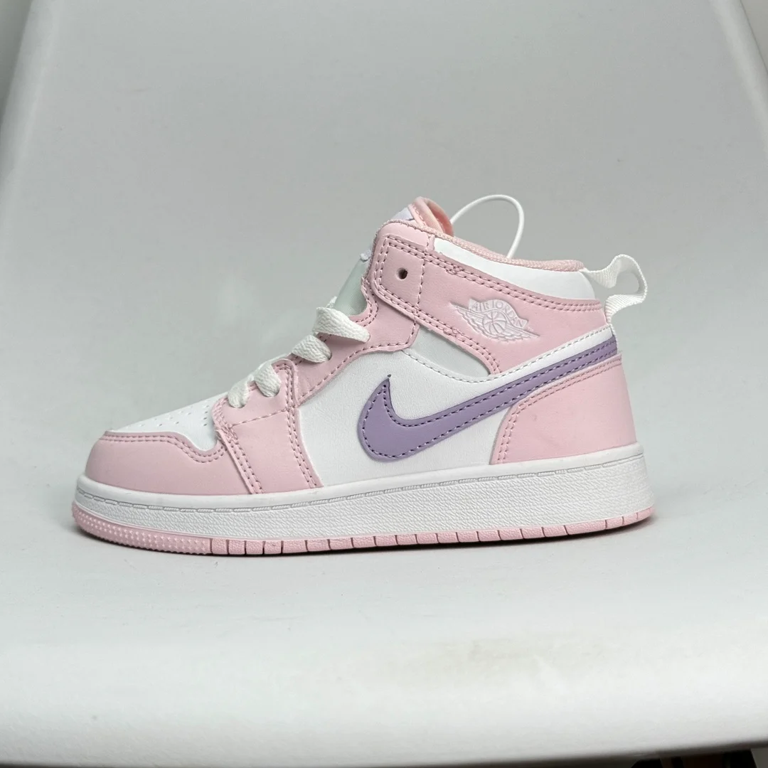 Jordan Nike Air Jordan 1 Mid Powder Pink/Purple Sneakers Pink - 1