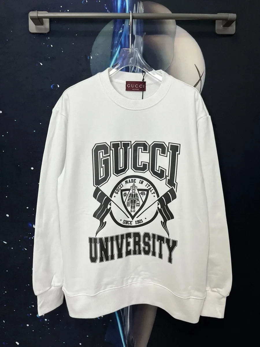 Gucci University White Oversized Sweatshirt