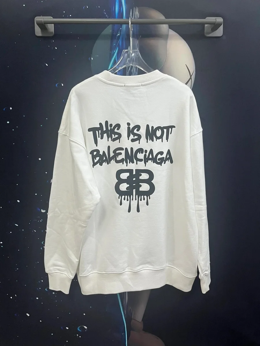 Other White 'This Is Not Balenciaga' Oversized Sweatshirt White - 1