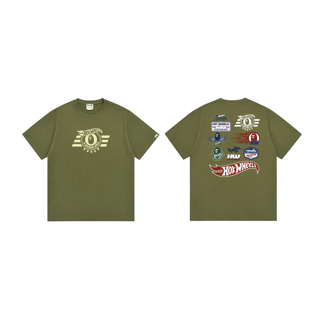 A Bathing Ape A Bathing Ape BAPE STA Hot Wheels Olive T-Shirt Multicolor - 1