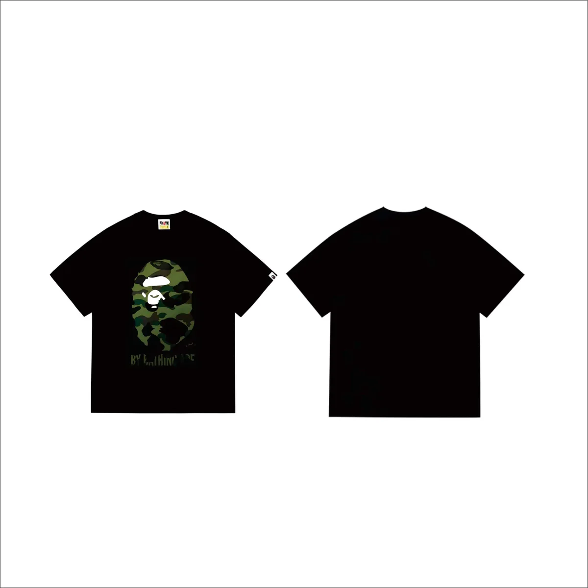 A Bathing Ape A Bathing Ape BAPE STA Camo Head Black T-Shirt Black - 1
