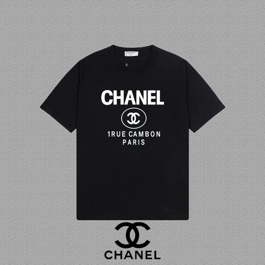 Chanel Chanel Black '1 Rue Cambon Paris' T-Shirt Black