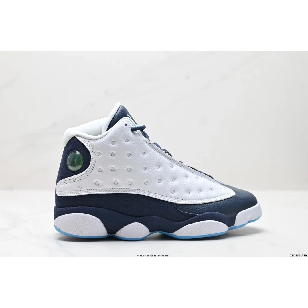 Jordan Nike Air Jordan 13 White/Deep Midnight Navy Sneakers Navy - 1