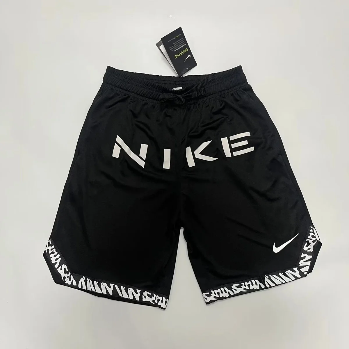 Nike Nike Black 'NIKE' Print Shorts Black - 1