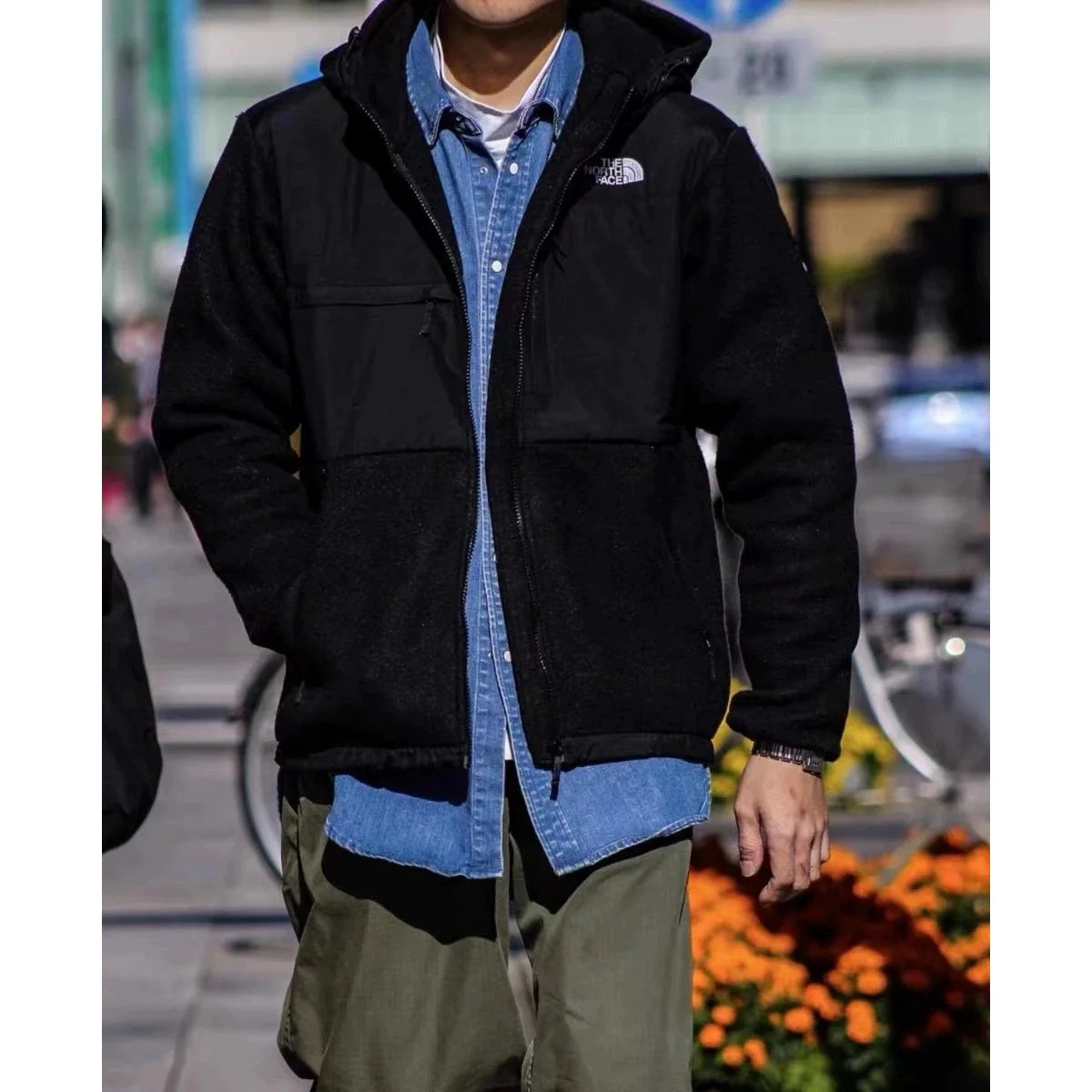 The North Face The North Face Nuptse Black Hooded Parka Black - 1