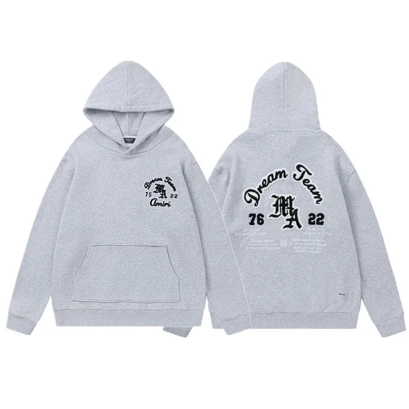 Amiri Amiri Dream Team 76 22 Light Grey Hoodie Grey - 1