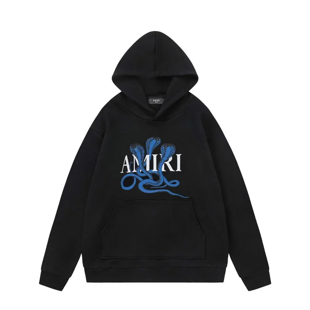 Amiri Amiri Black Blue Cobra Hoodie Black - 1
