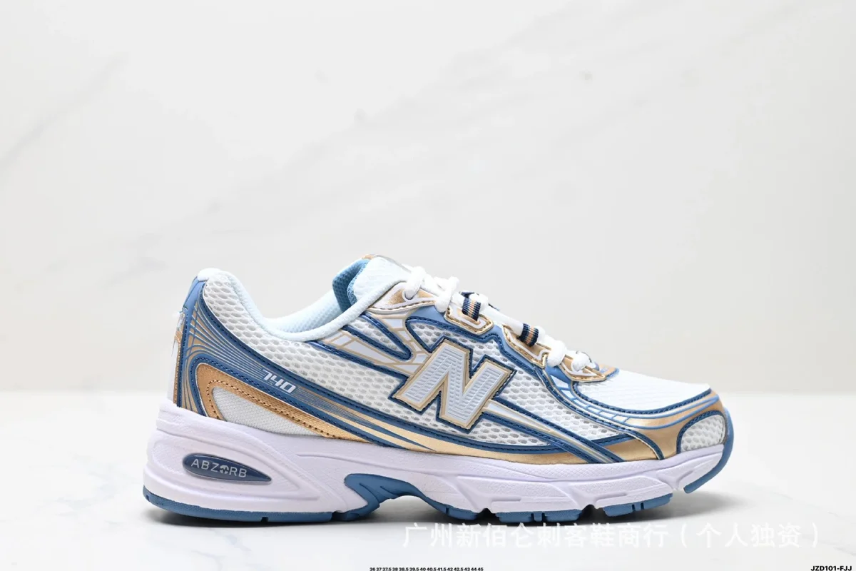 New Balance New Balance 574 740 White/Gold/Blue Sneakers White - 1