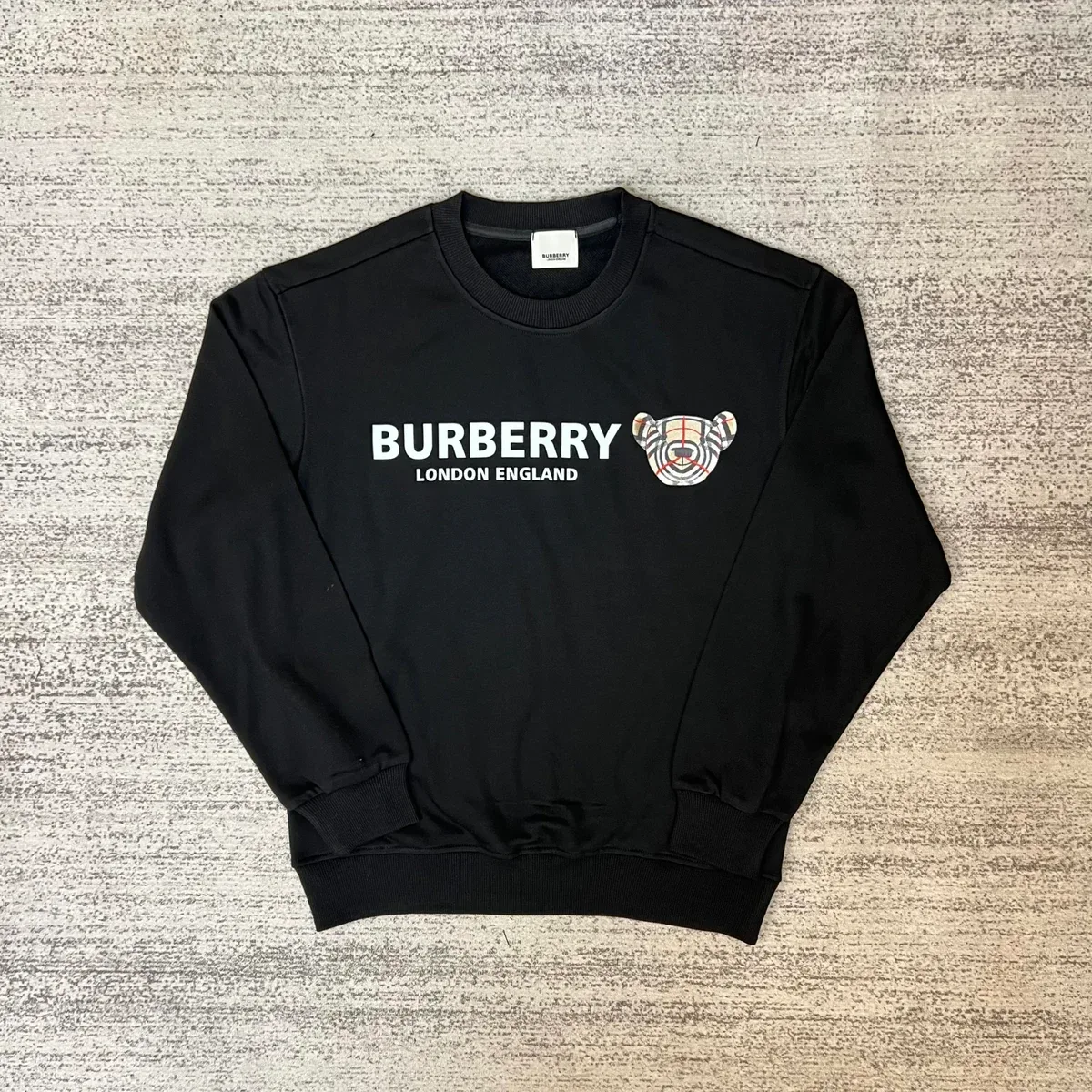 Burberry Burberry Black Classic Logo Crewneck Sweatshirt Black - 1