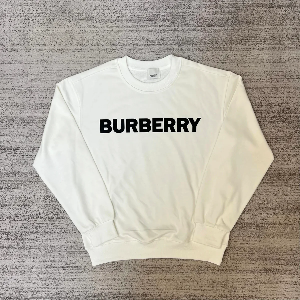 Burberry Burberry White Logo Crewneck Sweatshirt White - 1