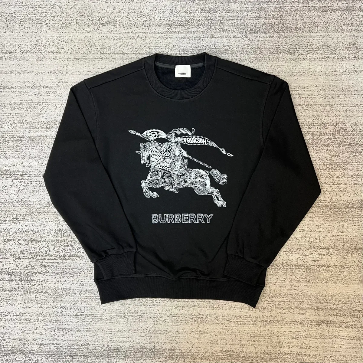 Burberry Burberry Black Knight Crewneck Sweatshirt Black - 1