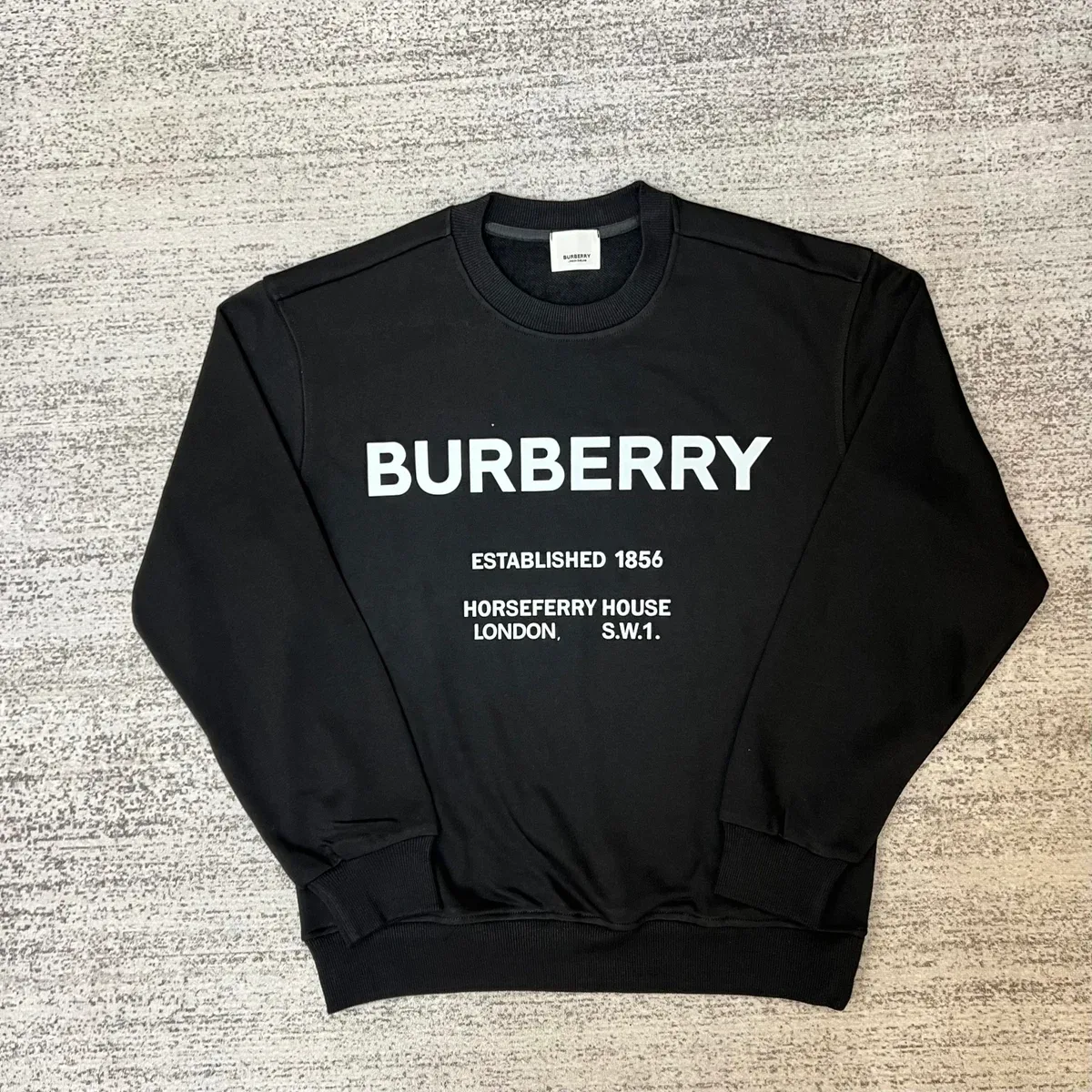 Burberry Burberry Black Established 1856 Crewneck Sweatshirt Black - 1