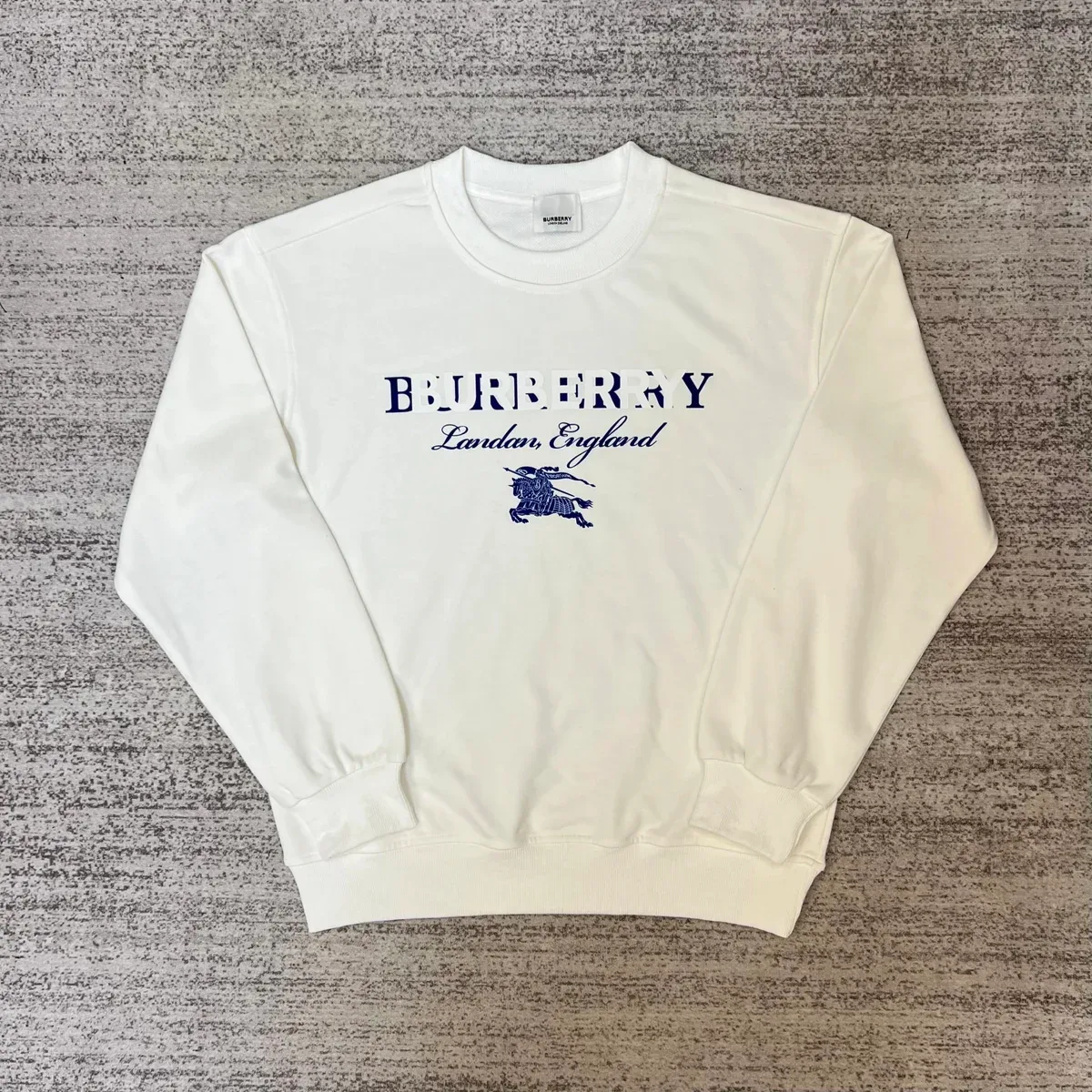 Burberry Burberry White Landan England Crewneck Sweatshirt White - 1
