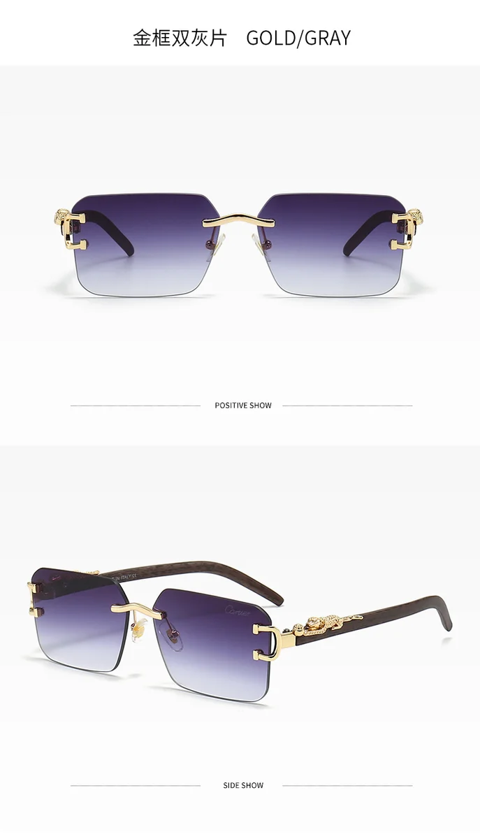 Cartier Cartier Soleil Blanc Gold/Gray Sunglasses Gold - 1