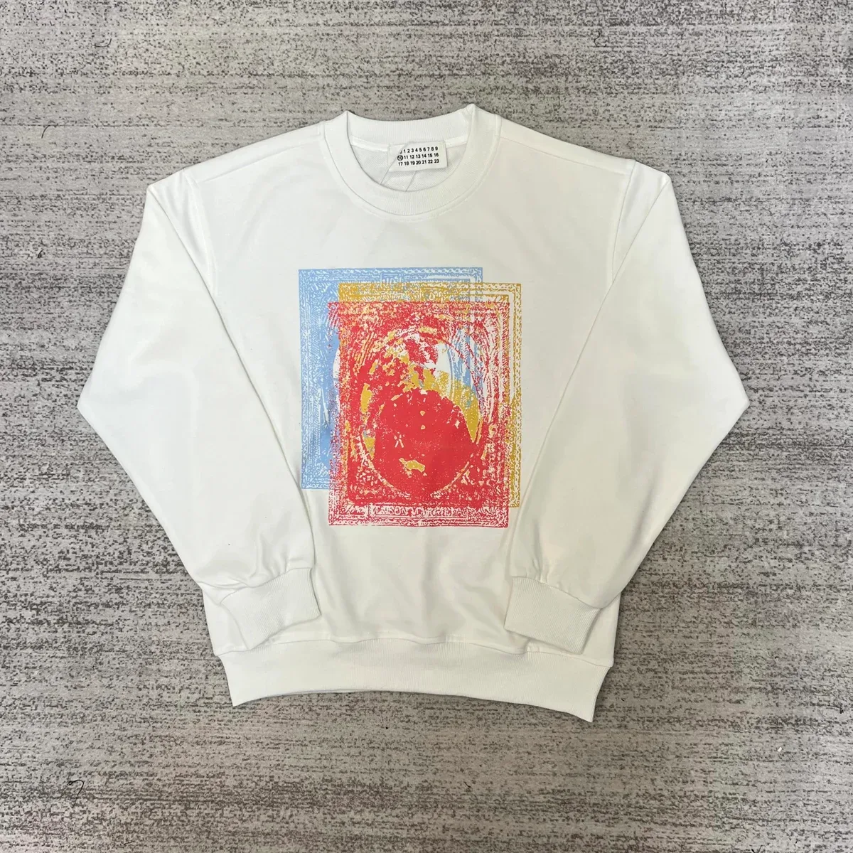 Maison Margiela Maison Margiela Replica White Graphic Crewneck Sweatshirt White - 1