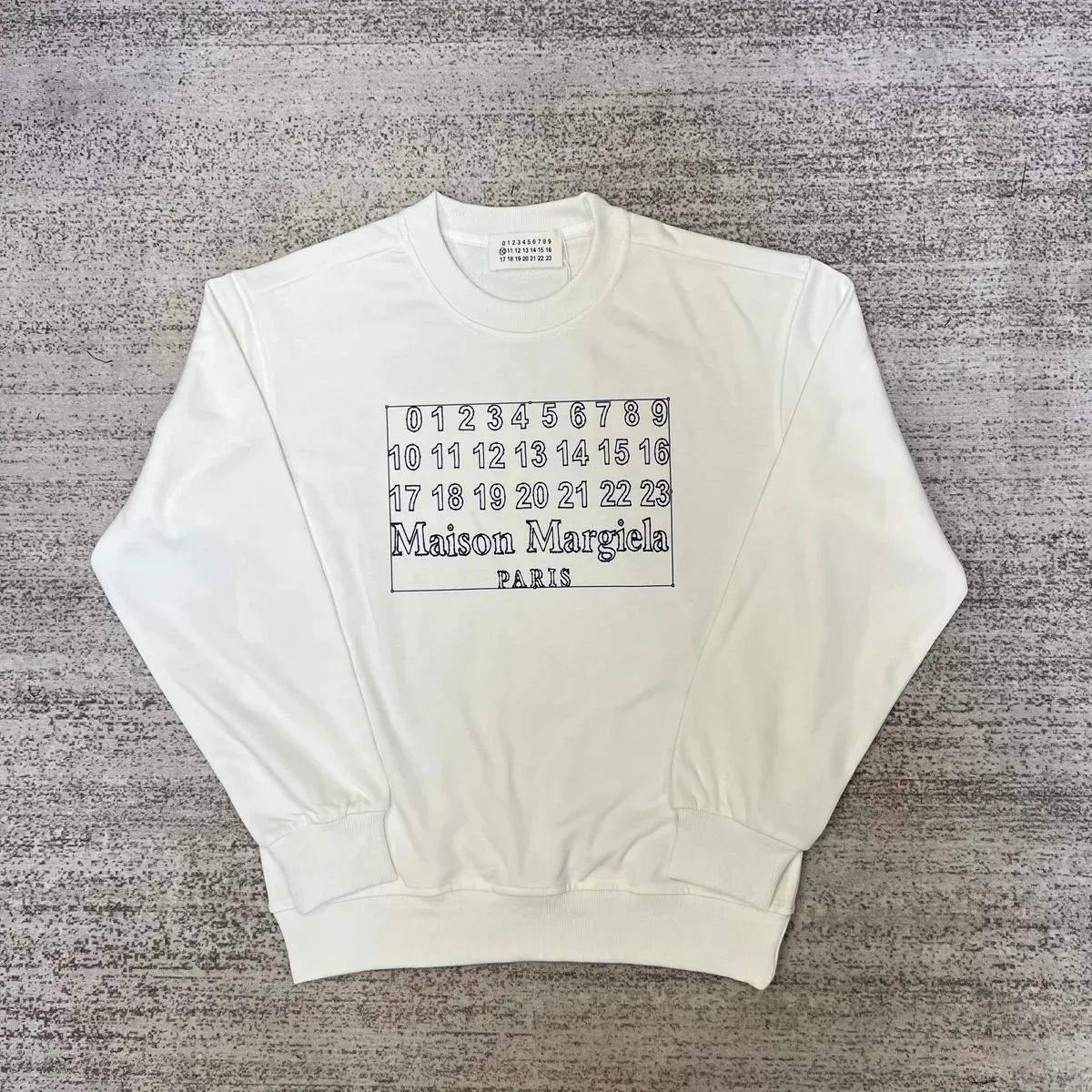 Maison Margiela Maison Margiela White Numbers Crewneck Sweatshirt White - 1