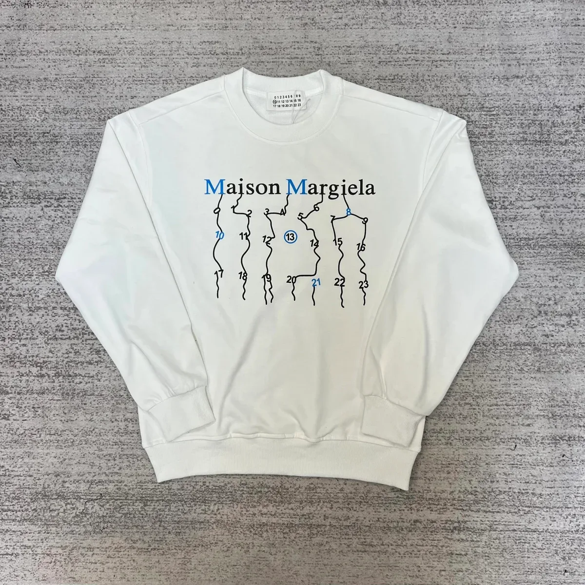 Maison Margiela Maison Margiela White Tabi Graphic Crewneck Sweatshirt White - 1