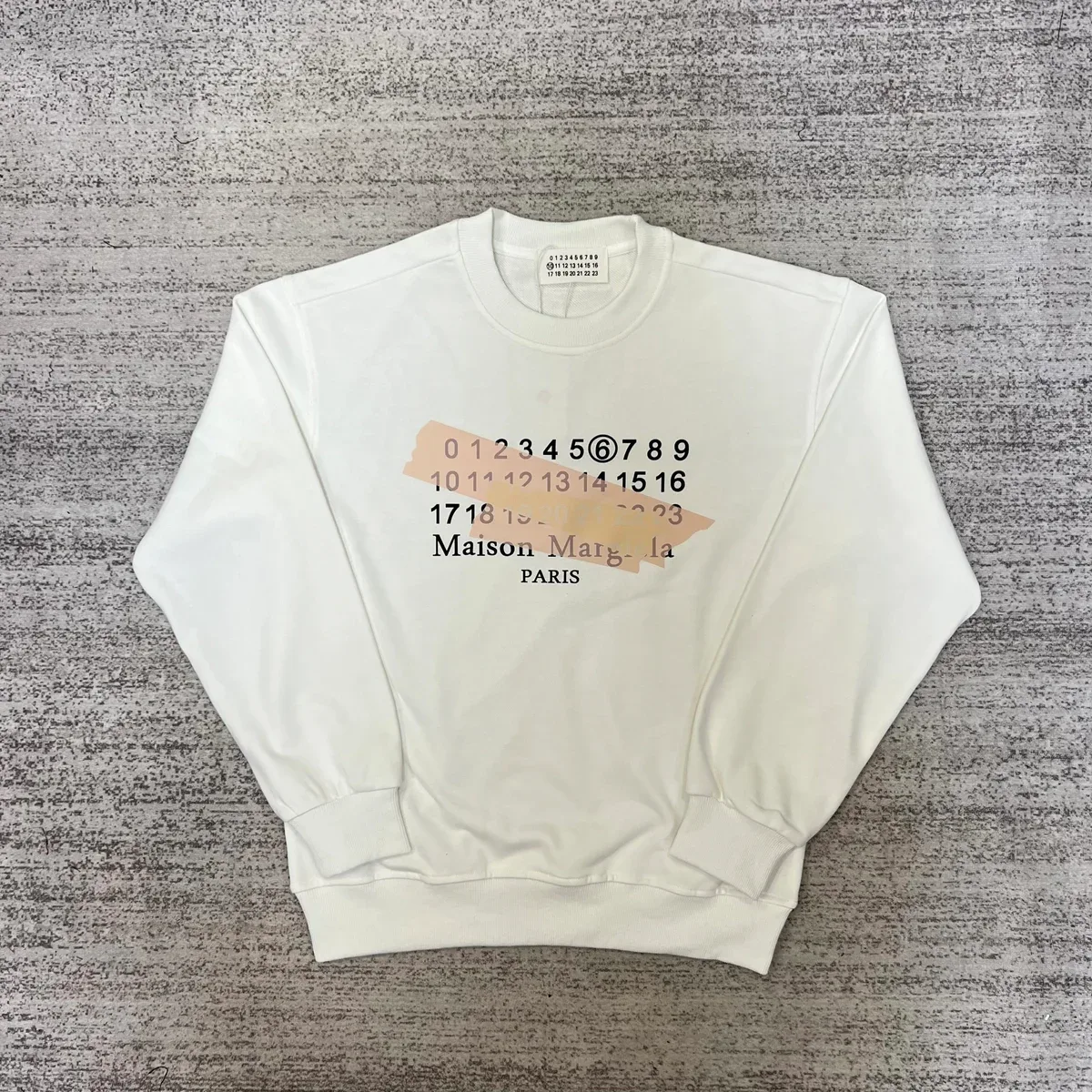Maison Margiela Maison Margiela White Numeric Print Crewneck Sweatshirt White - 1