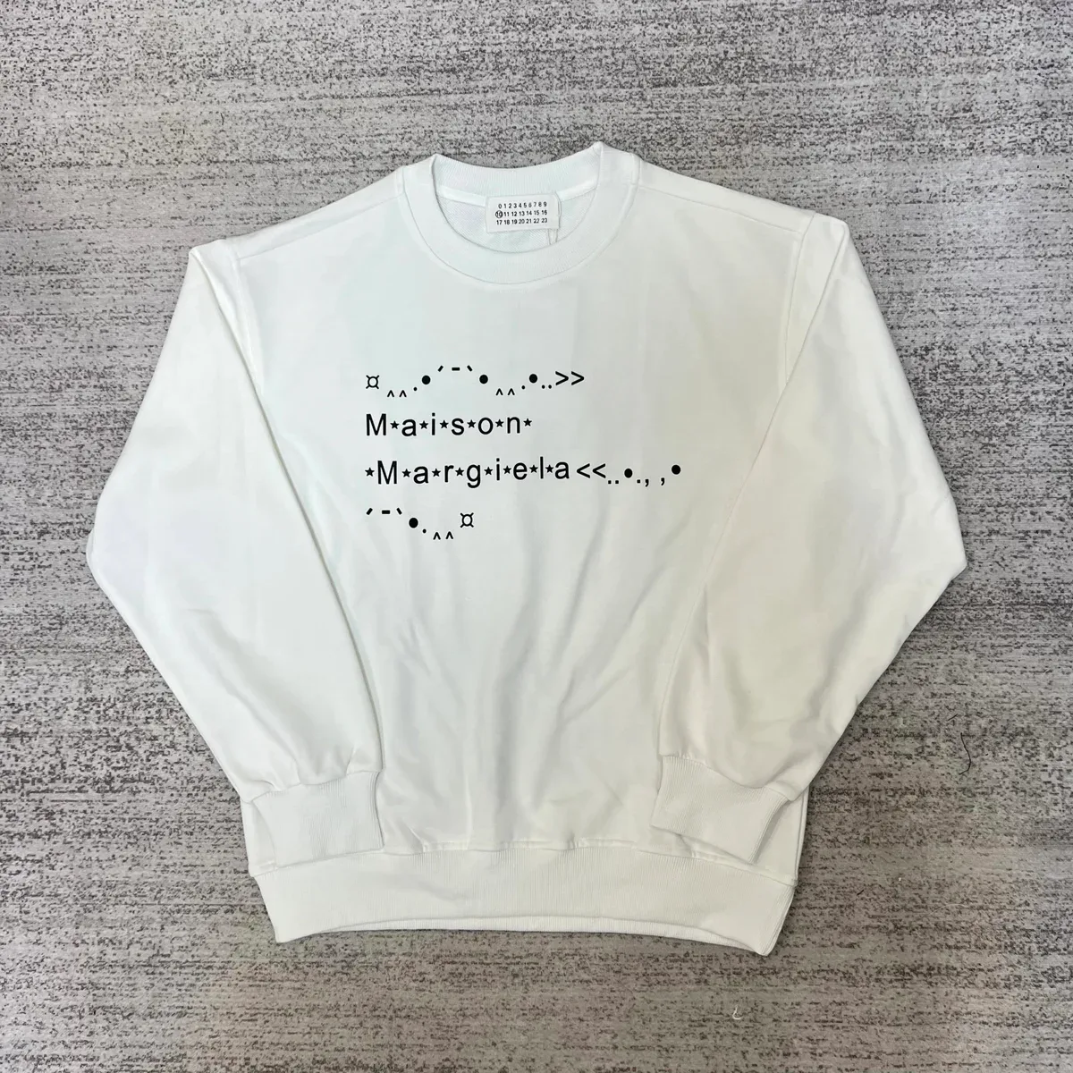 Maison Margiela Maison Margiela White Graphic Crewneck Sweatshirt White - 1