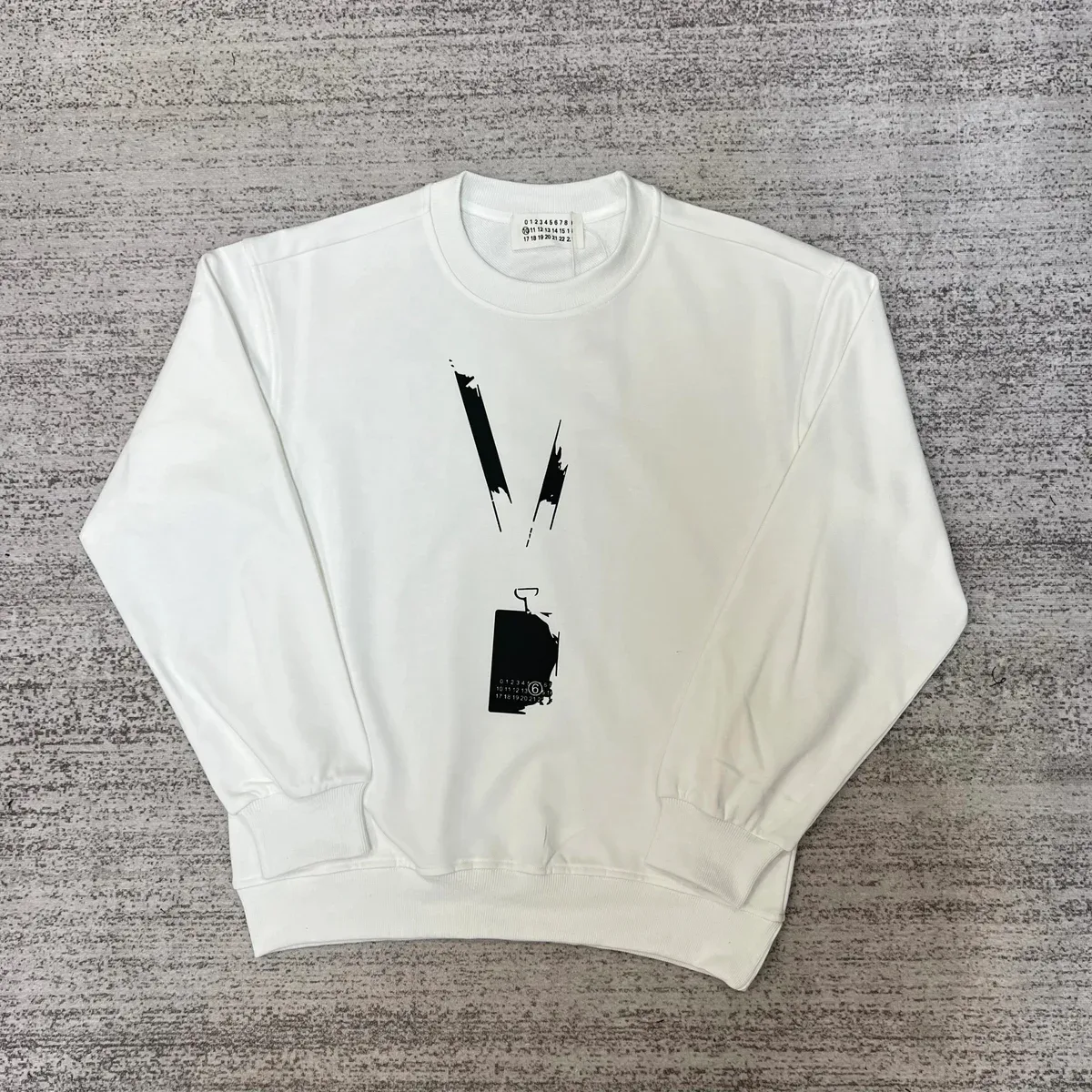 Maison Margiela Maison Margiela Tabi Crewneck Sweatshirt White White - 1