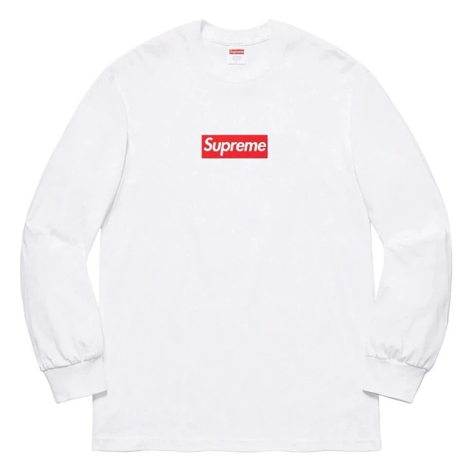 Supreme Supreme Box Logo White Long Sleeve T-Shirt White - 1