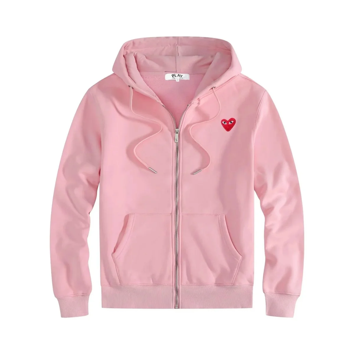 Comme des Garçons Comme des Garçons Play Pink Heart Zip-Up Hoodie Pink - 1