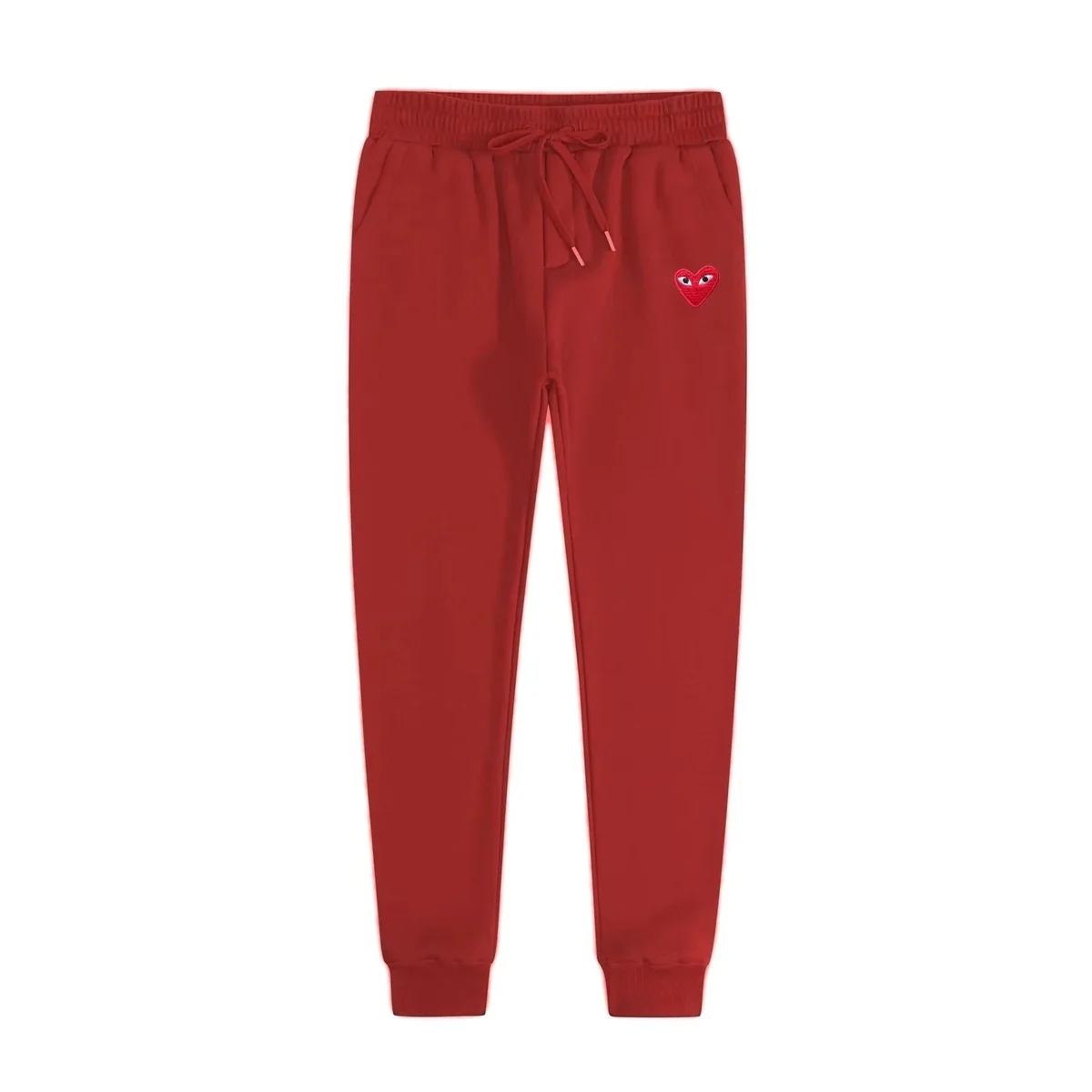 Comme des Garçons Comme des Garçons Play Red Heart Sweatpants Red - 1