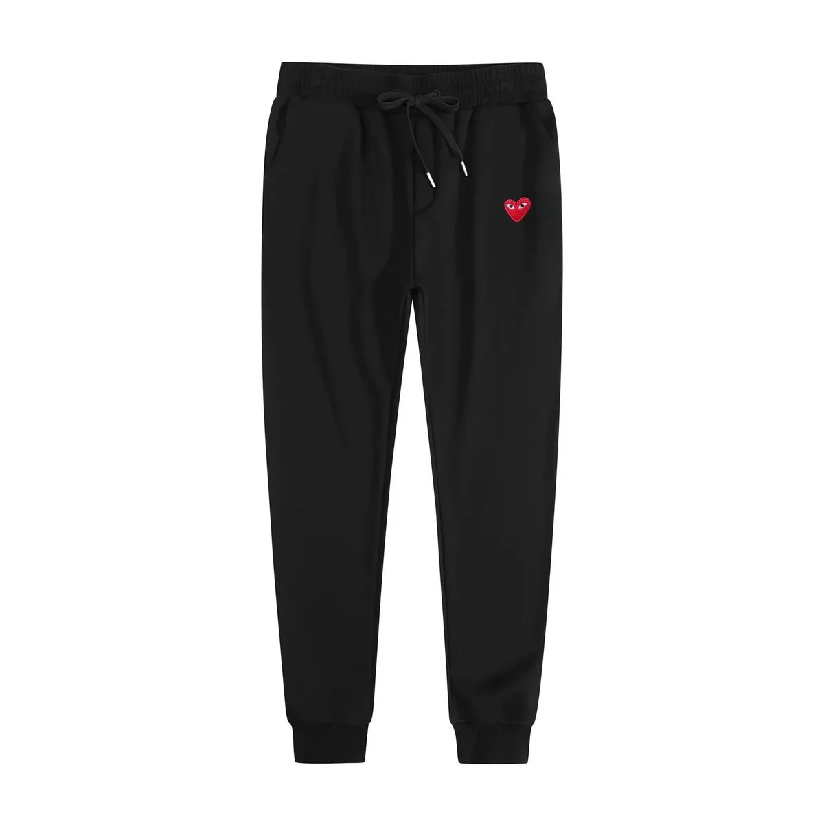 Comme des Garçons Comme des Garçons Heart Logo Black Sweatpants Black - 1