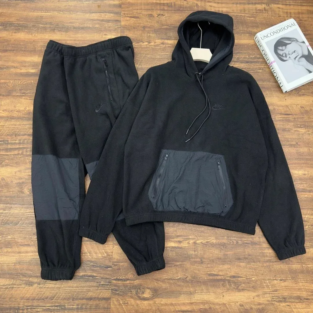 Nike Nike Tech Fleece Black Co-ord Set Tracksuit Black - 1