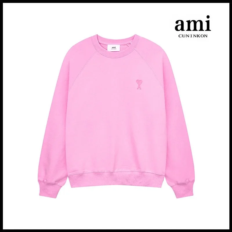 Ami Paris Ami Cuninkon Candy Pink Crewneck Sweatshirt Pink - 1