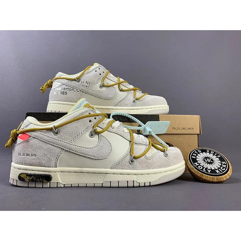 Nike Nike Dunk Low Off-White 'The 10' Sail/University Red Sneakers White - 1