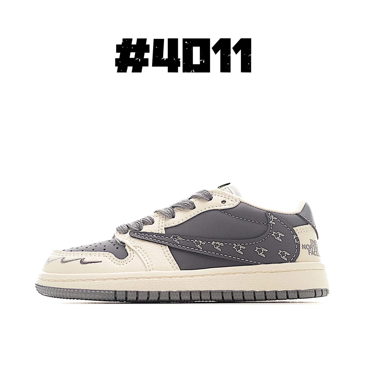 Jordan Nike Air Jordan 1 Low The North Face Sail/Grey Sneakers Grey - 1