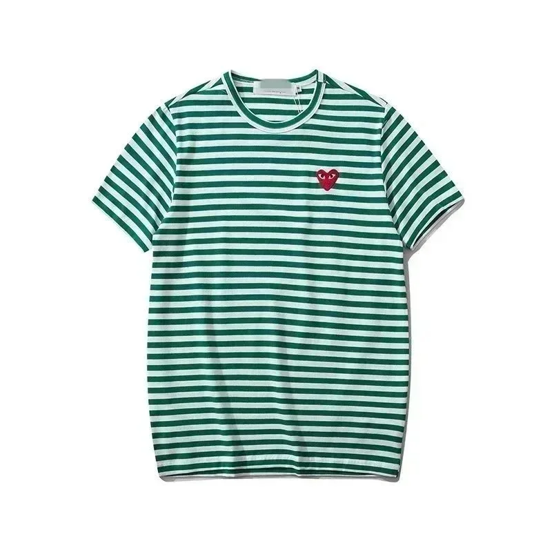Comme des Garçons Comme des Garçons Play Green & White Striped T-Shirt Green - 1