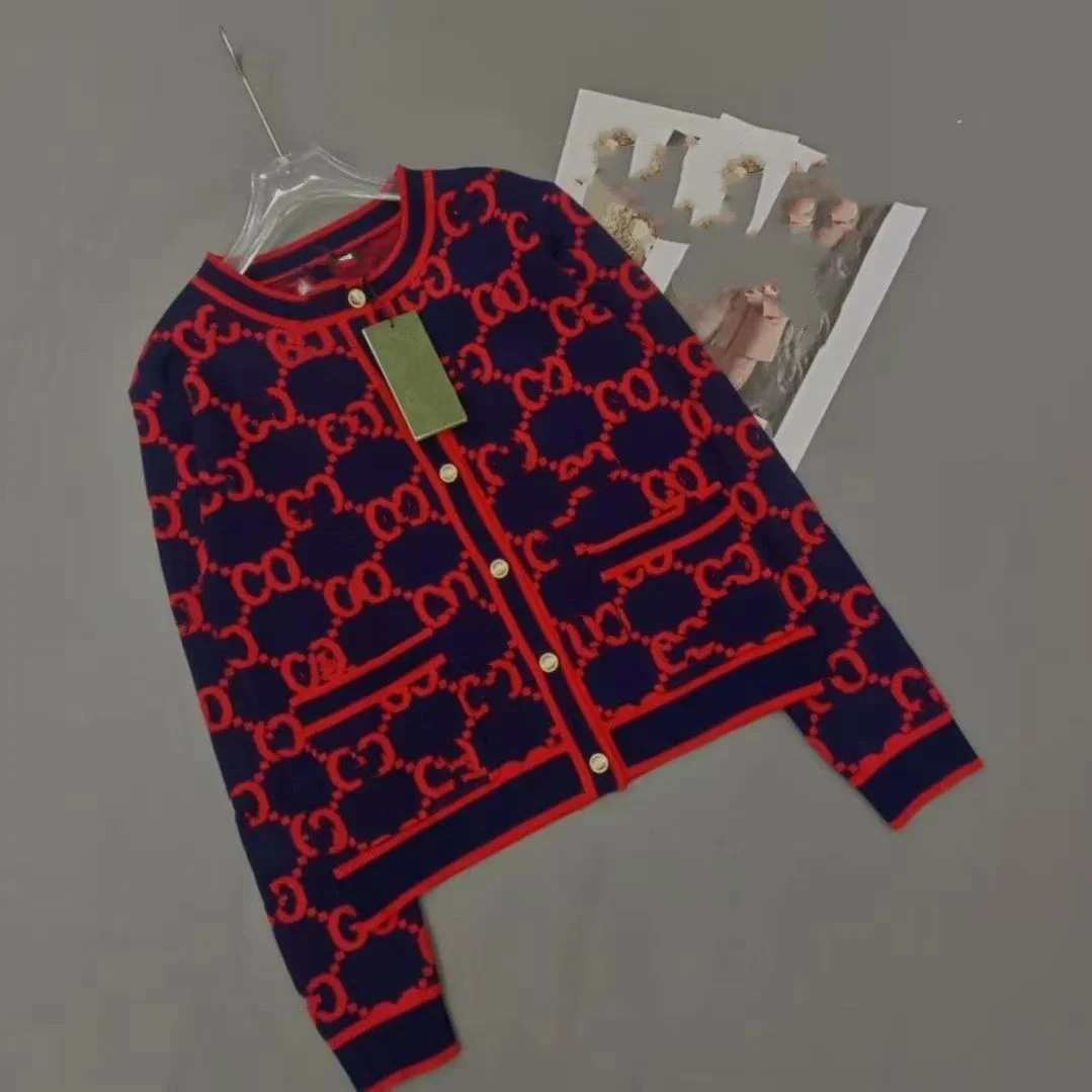 Gucci Gucci GG Marmont Red & Navy Cardigan Red - 1