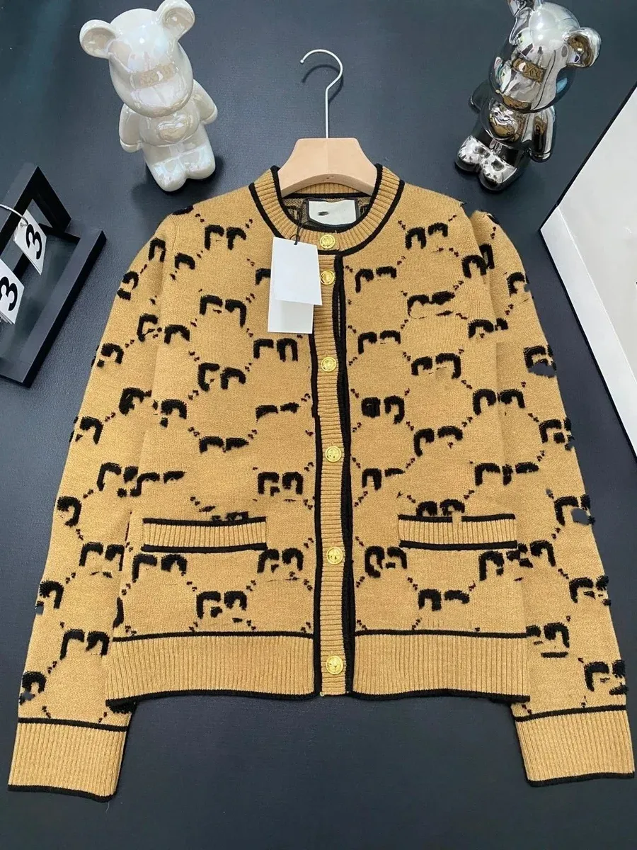 Gucci Gucci GG Marmont Cardigan Chocolate Brown Sweater Brown - 1