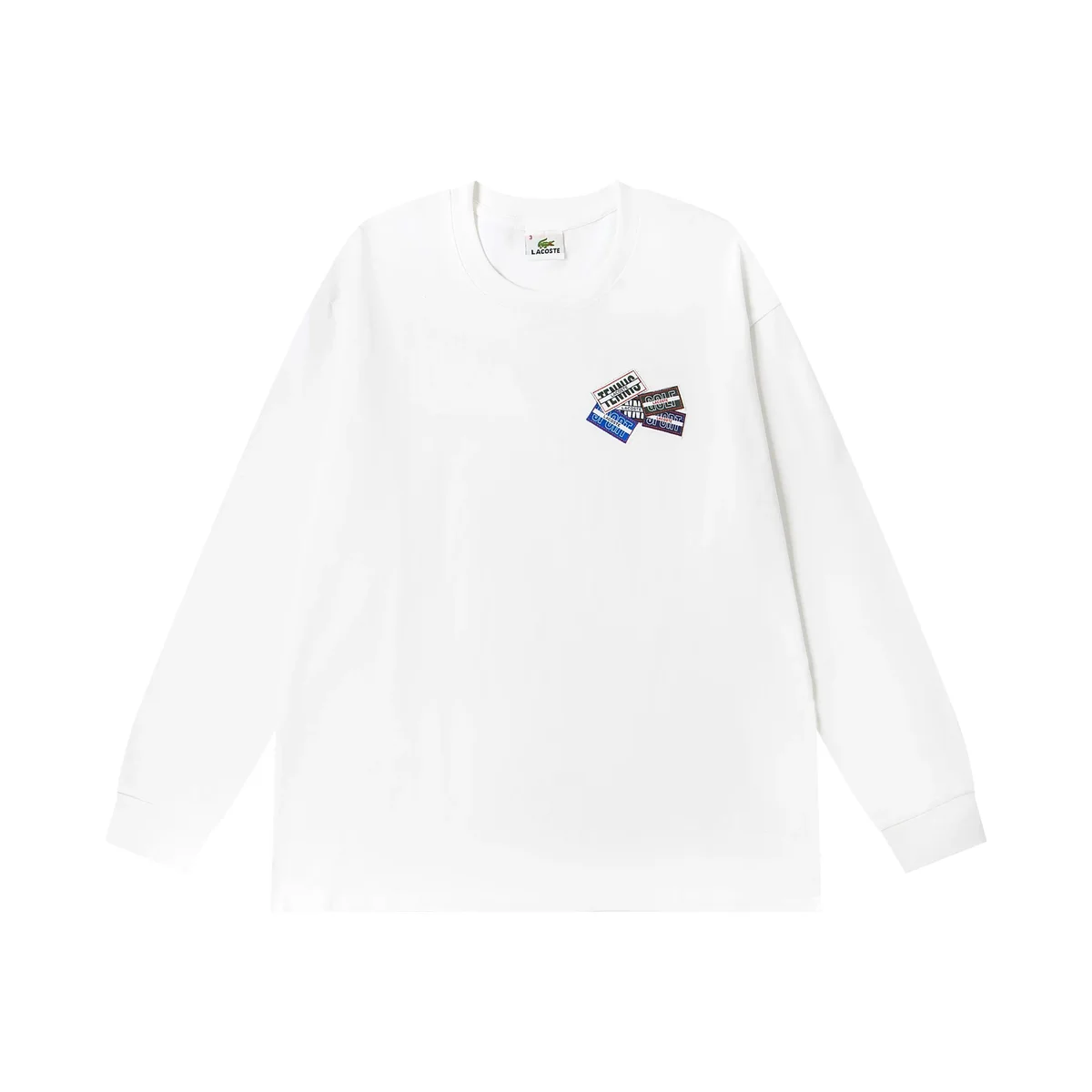 Lacoste Lacoste White Tennis Club Long Sleeve T-Shirt White - 1